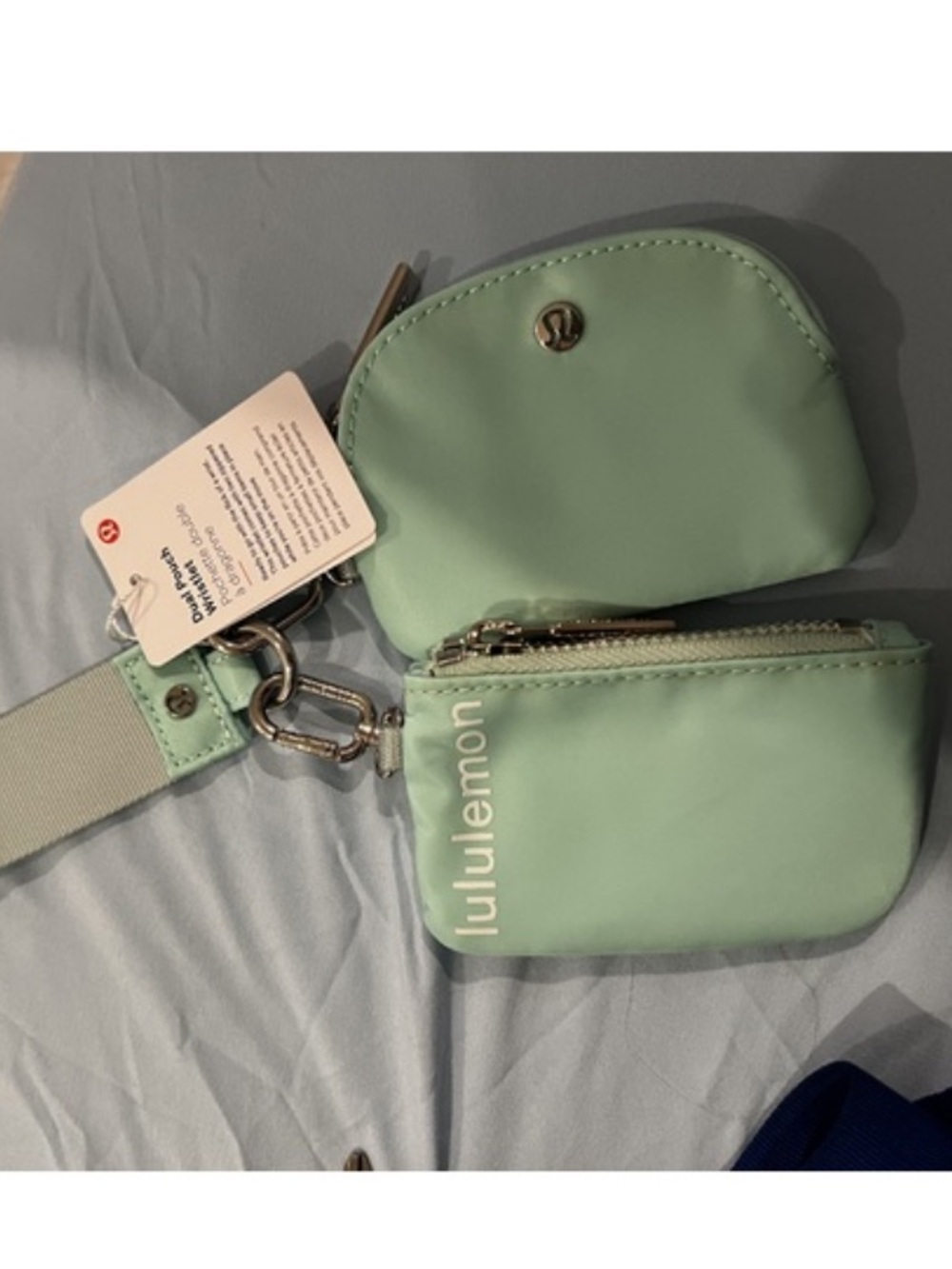 Lululemon athletica Dual Pouch Wristlet mint new purse wallet wristlet - Picture 4 of 4